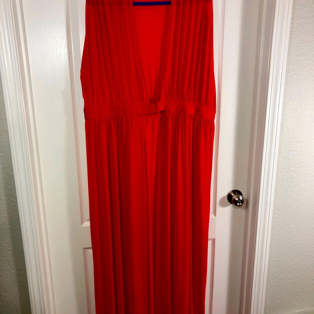 Red Tall/Extra Long Sheer Duster